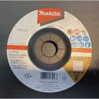Makita Schruppscheibe 125mm x 6 x 22,23 mm für Stahl Inox A-80656 1 Stück 
