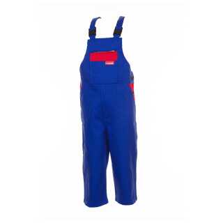 Kinder-Latzhose Kinderbekleidung kornblumenblau/mittelrot Größe 146/152