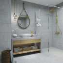 Duschsystem mit Duscharmatur Zweigriff Gold