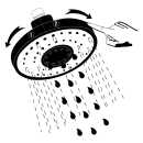 Duschsystem,3 Funktionen Regen-Hydromassage Chrom