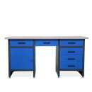 Werkbank Werktisch anthrazit-blau; Holzplatte 85x170x60