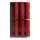 Schließfachschrank Spind Umkleideschrank anthrazit-rot 185x90x45