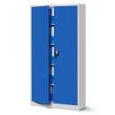 Aktenschrank Büroschrank Stahlschrank grau-blau  185x90x40