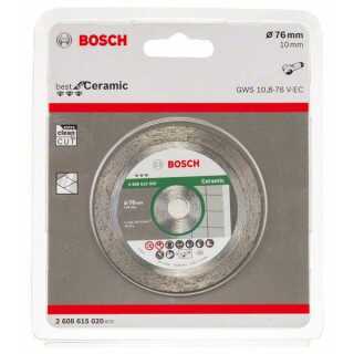 Diamanttrennscheibe Bosch Best for Ceramic  76x10,0x1,4 do GWS 10,8 V-EC/GWS 12V-76