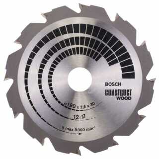 Bosch Kreiss&auml;geblatt Construct Wood, &Oslash;190mm 2608640633