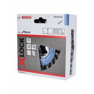 Scheibenb&uuml;rsten gezopfter Draht Bosch X-LOCK Heavy for Metal 115,0x0,50