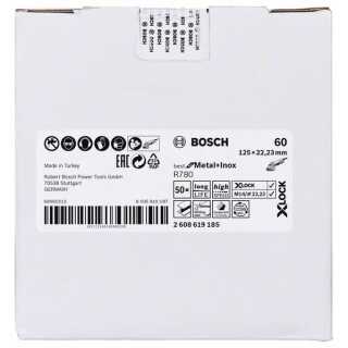 Schleifscheibe Fiberschleifscheibe Bosch X-LOCK Best for Inox and Metal R780 125x22,23 K60