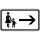 Verkehrszeichen Verkehrsschild Zusatzzeichen 330x600mm Fußgänger bitte andere Straßenseite benutzen RA1